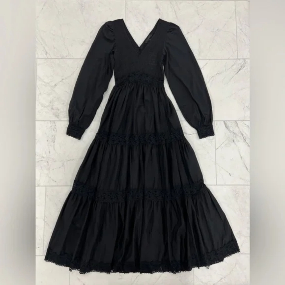 Widow Black Lace Maxi Dress NWT - Picture 2 of 3